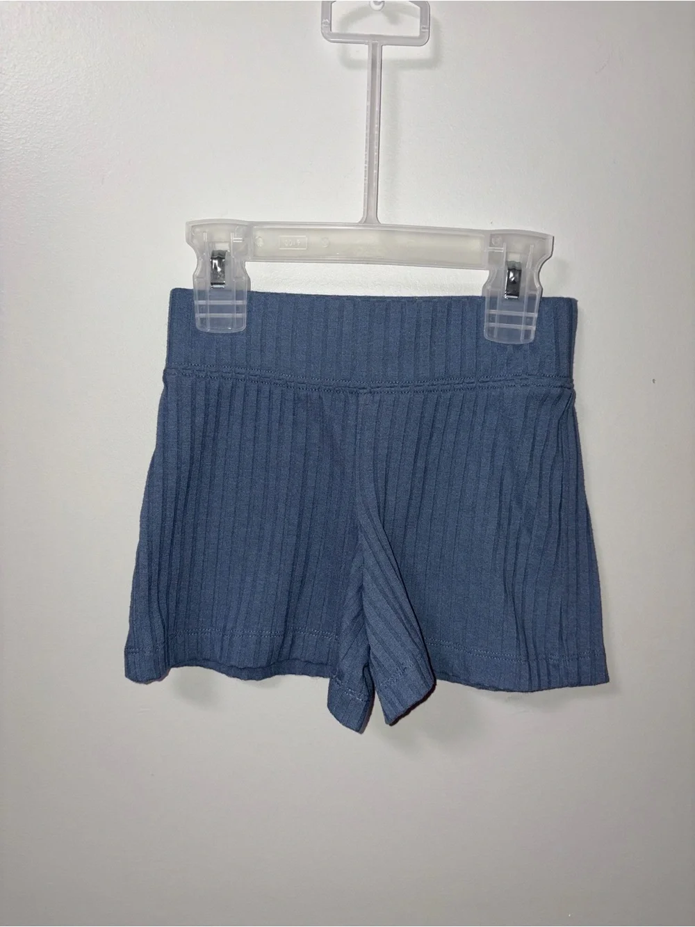 Wonder Nation Blue Ribbed Biker Shorts Girls XS 4/5